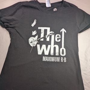 The Who Maximum R&B Black Tee Shirt Pete Townsend Graphic Medium